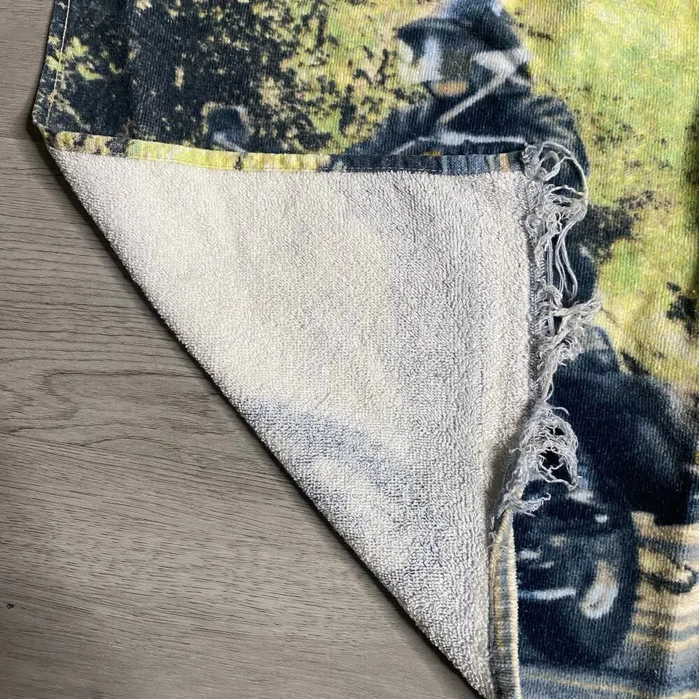 Vintage 2003 Harley Davidson Motorcycles Beach Towel Landmarks Map Biker 27x54